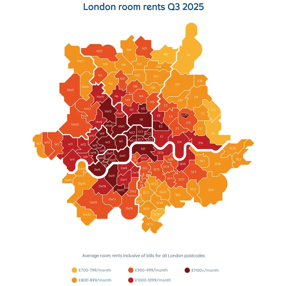 Chart showing percent of renters burdened by region