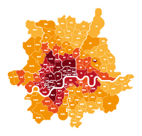 Average Rent Map of London - click to enlarge
